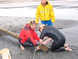 Zara digging in Luderitz